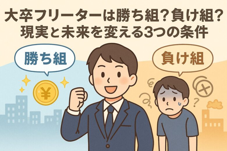 大卒フリーターは勝ち組？負け組？｜現実と未来を変える3つの条件