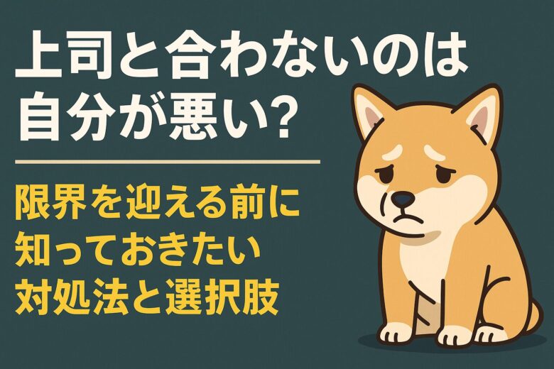 上司と合わないのは自分が悪い？｜限界を迎える前に知っておきたい対処法と選択肢